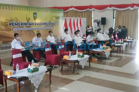 Refleksi Pembangunan Provinsi Riau Tahun 2020, Rabu (30/12/20) di Gedung Daerah/ist