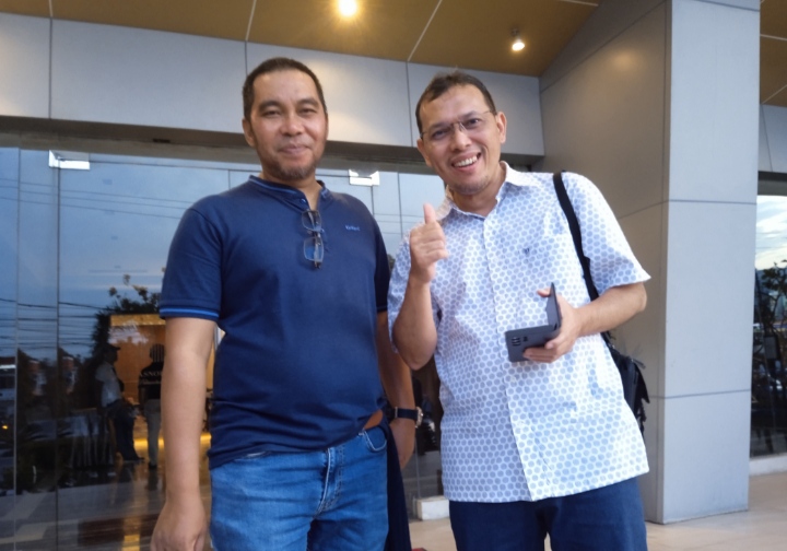 Ketua Umum PBSI Kota Pekanbaru Pasla bersama Ketua Harian Adi Nugroho. Foto: ist