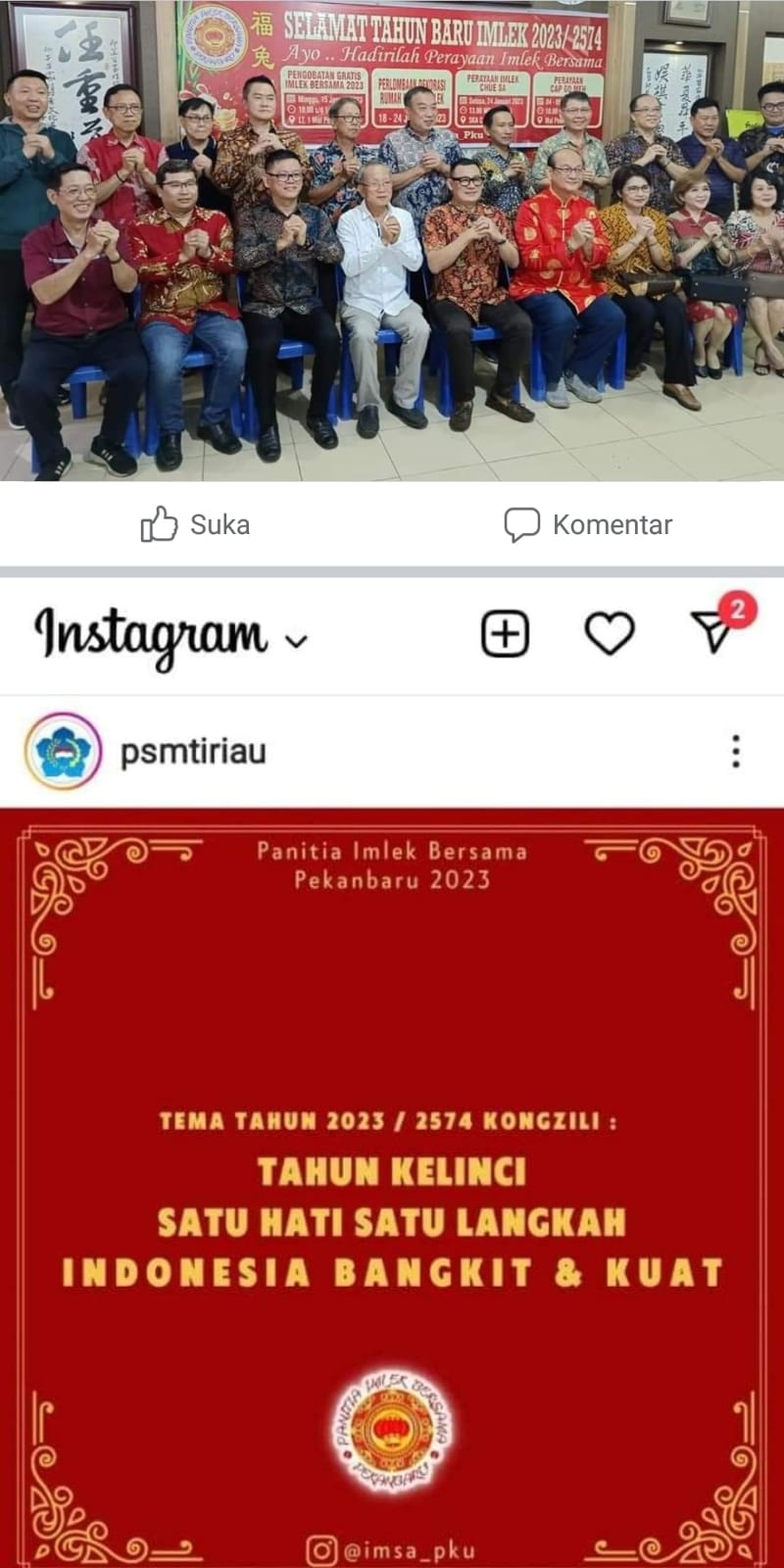 Rayakan Imlek 2023/2574 Kongzili , Inilah Persiapan Acara Dari PSMTI Riau